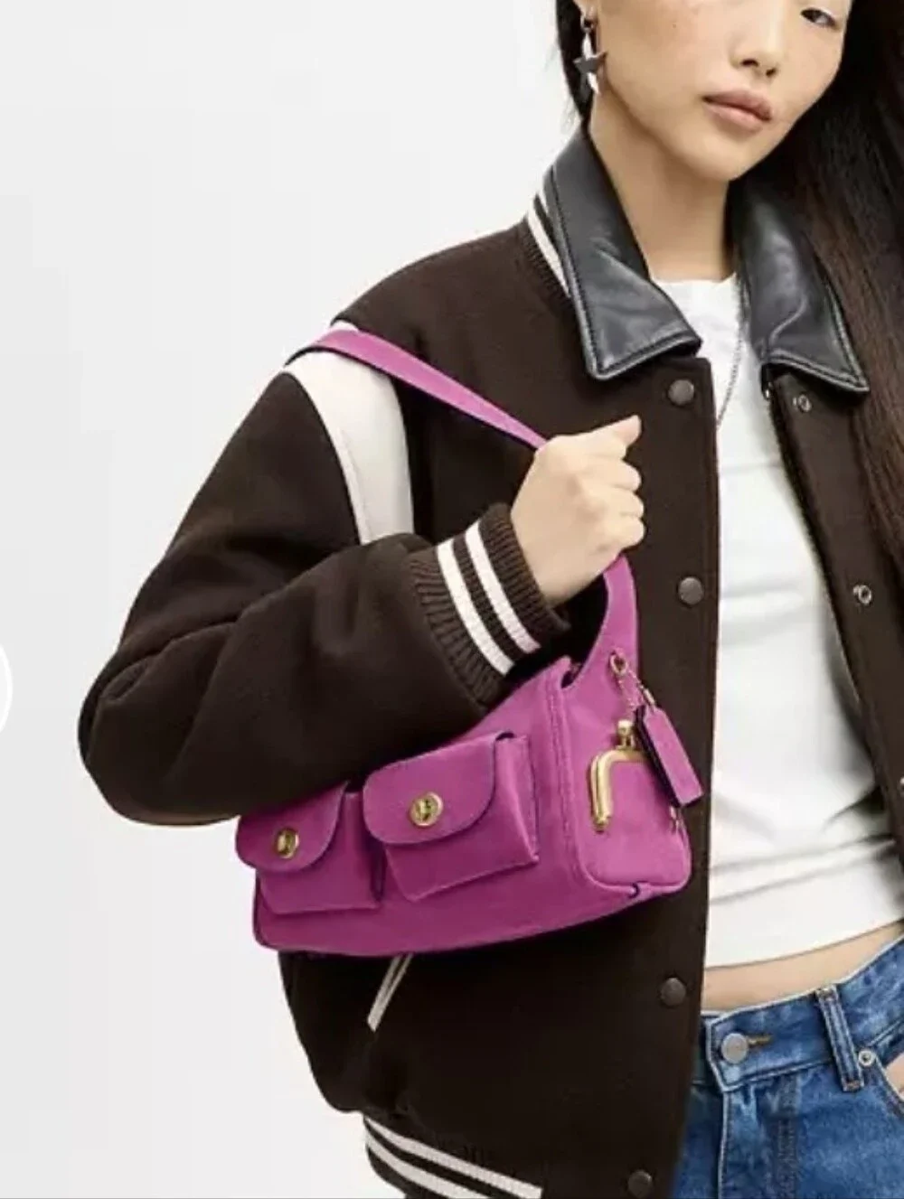 NWT Coach Haversack 27 Magenta Pink Shoulder Bag